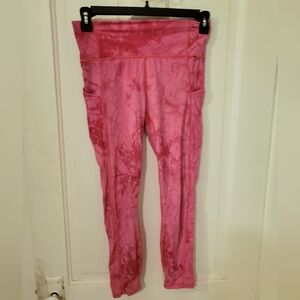 Fabletics Pink Tie-Dye Leggings